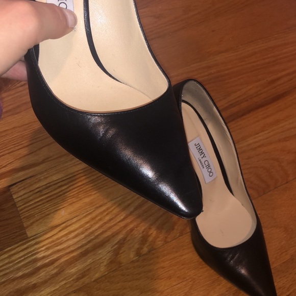 JIMMY CHOO SIMPLE CLASSIC LEATHER PUMP 38.5 - Picture 5 of 14